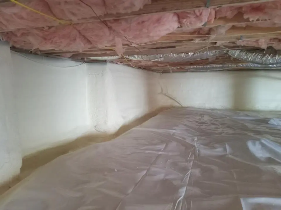 Crawl space encapsulation with closed-cell spray foam for Attic Insulation in Robbinsville